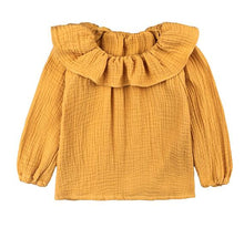 Load image into Gallery viewer, 2020 Ruffle Sleeves Cotton Dot Top T-shirt Baby Girl Solid Long Sleeve T Shirt Kids O-neck Toddler Shirts Autumn Girls T Shirts
