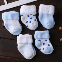 Load image into Gallery viewer, Thick Baby Socks - 5 Pack
