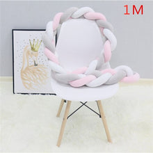 Load image into Gallery viewer, Bed Braided Knot Soft Cushion Bumper
