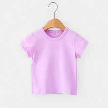 Load image into Gallery viewer, 16 Colors Solid Children T-shirt for Boys Girls Cotton Summer Kids Tops Tees Baby Kids Tshirts Blouse Clothes 12M 24M 2-12 Years
