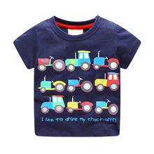 Load image into Gallery viewer, T-shirt for baby Boys Animal Print Dinosaur Boys T Shirt for kids Tops tees Cartoon Kids t-shirts Clothes 2-7 Years
