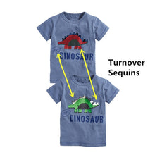 Load image into Gallery viewer, T-shirt for baby Boys Animal Print Dinosaur Boys T Shirt for kids Tops tees Cartoon Kids t-shirts Clothes 2-7 Years
