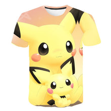 Load image into Gallery viewer, The New 3D baby Children Cartoon Pokemon t shirt Kids Boys Anime T Shirt O-Neck Clothes 2020 Summer Fashion casual Tops
