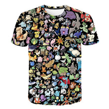 Load image into Gallery viewer, The New 3D baby Children Cartoon Pokemon t shirt Kids Boys Anime T Shirt O-Neck Clothes 2020 Summer Fashion casual Tops
