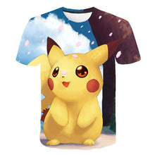 Load image into Gallery viewer, The New 3D baby Children Cartoon Pokemon t shirt Kids Boys Anime T Shirt O-Neck Clothes 2020 Summer Fashion casual Tops
