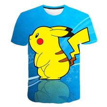 Load image into Gallery viewer, The New 3D baby Children Cartoon Pokemon t shirt Kids Boys Anime T Shirt O-Neck Clothes 2020 Summer Fashion casual Tops
