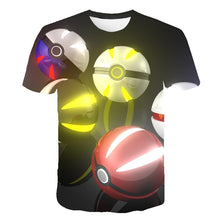 Load image into Gallery viewer, The New 3D baby Children Cartoon Pokemon t shirt Kids Boys Anime T Shirt O-Neck Clothes 2020 Summer Fashion casual Tops
