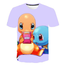 Load image into Gallery viewer, The New 3D baby Children Cartoon Pokemon t shirt Kids Boys Anime T Shirt O-Neck Clothes 2020 Summer Fashion casual Tops
