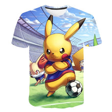 Load image into Gallery viewer, The New 3D baby Children Cartoon Pokemon t shirt Kids Boys Anime T Shirt O-Neck Clothes 2020 Summer Fashion casual Tops
