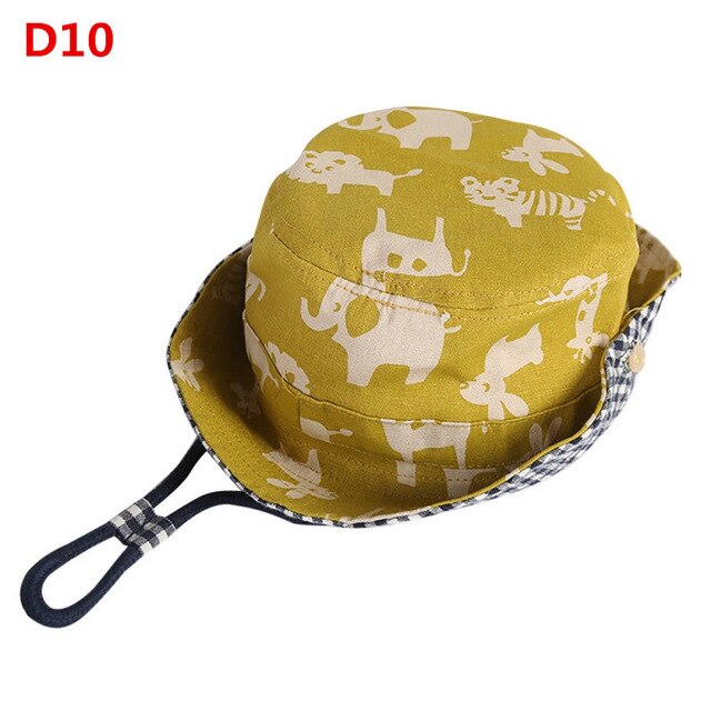 Baby Hats Cool Panama Summer Baby Cap Boys Girls Print Caps Kids Cartoon Hat Sunhat Baby Hat Newborn Baby Accessories