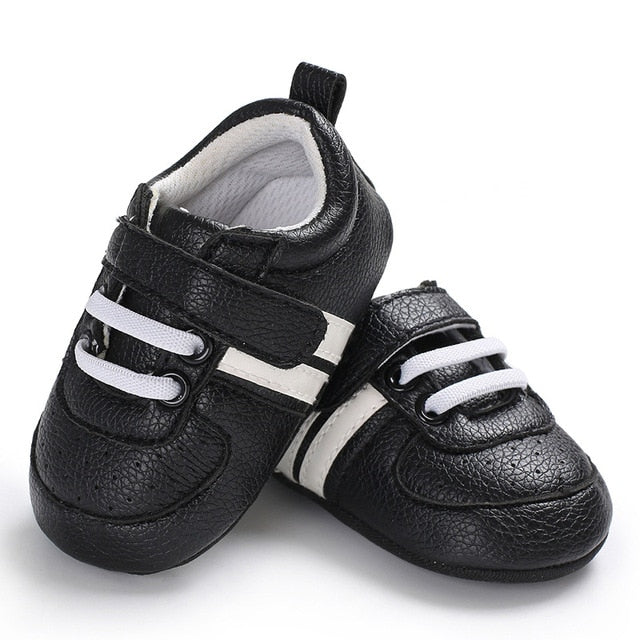 Newborn Two Striped Soft Sole Sneakers