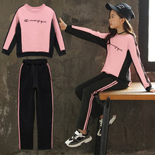 Load image into Gallery viewer, Girls Autumn Winter Long Sleeve Shirts + Pants
