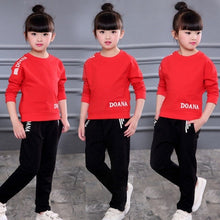 Load image into Gallery viewer, Girls Autumn Winter Long Sleeve Shirts + Pants
