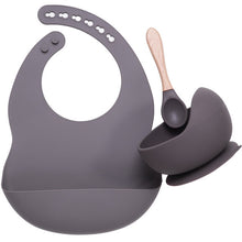 Load image into Gallery viewer, BPA Free Baby Silicone Tableware Waterproof Bib Flexible Saliva Towel Solid Color Sucker Bowl And Spoon For Children
