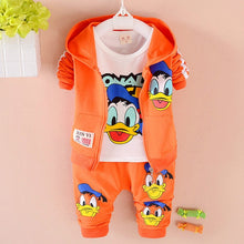 Load image into Gallery viewer, Cartoon Mickey Mouse Bear Hooded Coat + T-Shirt + Pant
