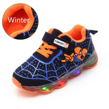 Load image into Gallery viewer, Spiderman Sneakers With LED Lights
