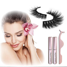 Load image into Gallery viewer, Five Pairs Of Magnetic Eyelashes - 2 Magnetic Eyeliner Liquid - Tweezers - Set Eyeliner Easy To Wear Eyelashes
