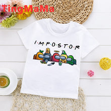 Load image into Gallery viewer, New Game Among Us Cartoon T Shirt for Kids Summer Top Impostor Graphic Tees Boys Girls Funny Anime Tshirt Cute Children Clothing
