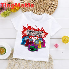 Load image into Gallery viewer, New Game Among Us Cartoon T Shirt for Kids Summer Top Impostor Graphic Tees Boys Girls Funny Anime Tshirt Cute Children Clothing
