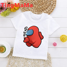 Load image into Gallery viewer, New Game Among Us Cartoon T Shirt for Kids Summer Top Impostor Graphic Tees Boys Girls Funny Anime Tshirt Cute Children Clothing
