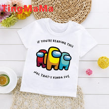 Load image into Gallery viewer, New Game Among Us Cartoon T Shirt for Kids Summer Top Impostor Graphic Tees Boys Girls Funny Anime Tshirt Cute Children Clothing
