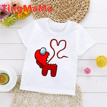 Load image into Gallery viewer, New Game Among Us Cartoon T Shirt for Kids Summer Top Impostor Graphic Tees Boys Girls Funny Anime Tshirt Cute Children Clothing
