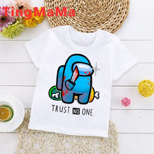 Load image into Gallery viewer, New Game Among Us Cartoon T Shirt for Kids Summer Top Impostor Graphic Tees Boys Girls Funny Anime Tshirt Cute Children Clothing
