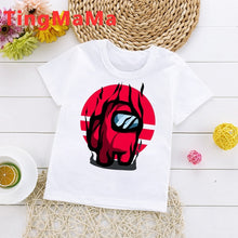 Load image into Gallery viewer, New Game Among Us Cartoon T Shirt for Kids Summer Top Impostor Graphic Tees Boys Girls Funny Anime Tshirt Cute Children Clothing
