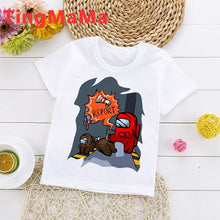 Load image into Gallery viewer, New Game Among Us Cartoon T Shirt for Kids Summer Top Impostor Graphic Tees Boys Girls Funny Anime Tshirt Cute Children Clothing
