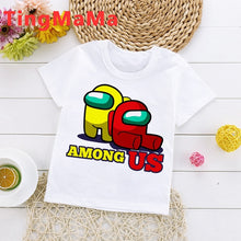 Load image into Gallery viewer, New Game Among Us Cartoon T Shirt for Kids Summer Top Impostor Graphic Tees Boys Girls Funny Anime Tshirt Cute Children Clothing
