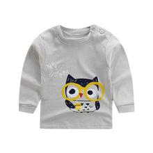 Load image into Gallery viewer, 2020 Spring Autumn Kids Boys T Shirt Cute Cartoon Print Long Sleeve Baby Girls T-shirts O-neck Cotton Children Sweatshirt Tops
