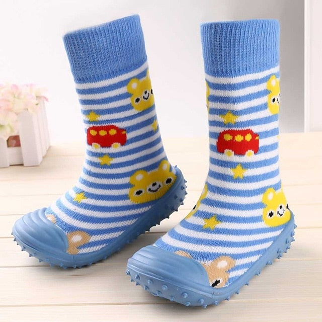 Socks With Anti-Slip Soft Rubber Sole