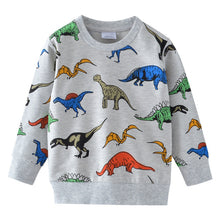 Load image into Gallery viewer, Jumping meters Kids dinosaurs sweatshirts cotton winter autumn baby boys girls t shirts all printed animals t shirts for boy kid
